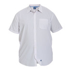 Ankara Short-Sleeve Button-Up Shirt // White (US: 22L)