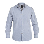 Duke Clothing // Axel Button-Up Shirt // Blue + Off White (5XL)