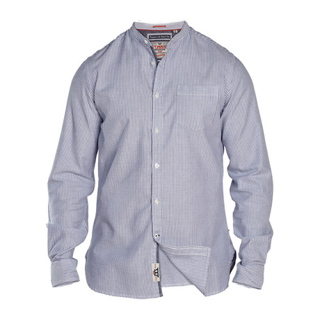 Philo Button-Up Shirt // Blue + White (1XL)