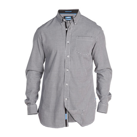 Garret Button-Up Shirt // Black + White (1XL)