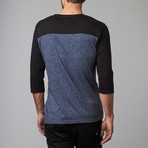 London 3/4 Sleeve Shirt // Blue (L)