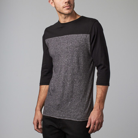 London 3/4 Sleeve Shirt // Black (S)