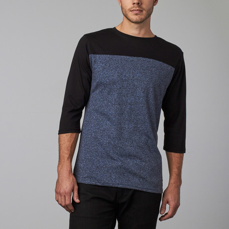 London 3/4 Sleeve Shirt // Blue (S)