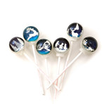 Winter Paper Cutout Lollipops //  6 Piece