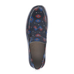 Carlos Penny Loafer Sneaker // Black + Navy + Red (Euro: 44)