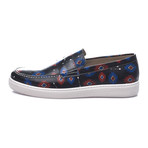 Carlos Penny Loafer Sneaker // Black + Navy + Red (Euro: 40)