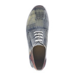 Caster Wingtip Derby Sneaker // Grey + Yellow + Red (Euro: 44)