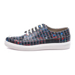 Colby Lace-Up Sneaker // Black + Blue + Red (Euro: 40)