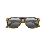 Men's Pacific Sunglasses // Brown Frame + Silver Lens