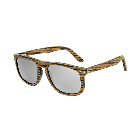 Men's Pacific Sunglasses // Brown Frame + Silver Lens
