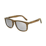 Men's Pacific Sunglasses // Brown Frame + Silver Lens