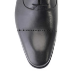 Dot Perforated Toe Cap Oxford // Black (Euro: 42)