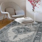 Washable Rug + Nonslip Pad // Parisa Gray // 2.5' x 7' (5' x 7')