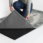 Washable Rug + Nonslip Pad // Parisa Gray // 2.5' x 7' (5' x 7')