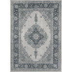 Washable Rug + Nonslip Pad // Parisa Gray // 2.5' x 7' (5' x 7')