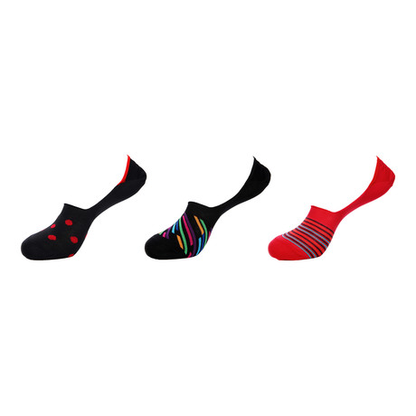 Bright Remix No Shows Socks // Pack of 3
