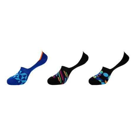 Bold Remix No Shows Socks // Pack of 3
