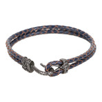 Ahmet Leather Bracelet // Navy