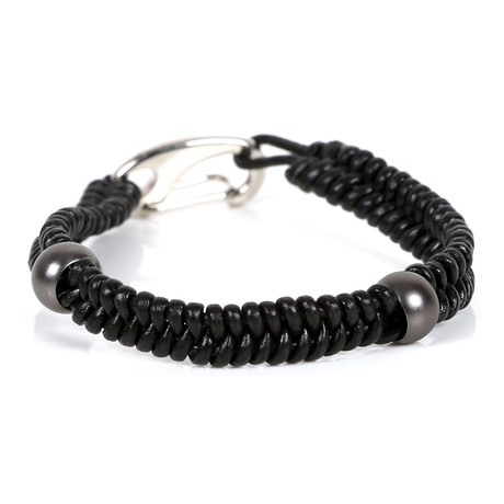 Cem Leather Bracelet // Black