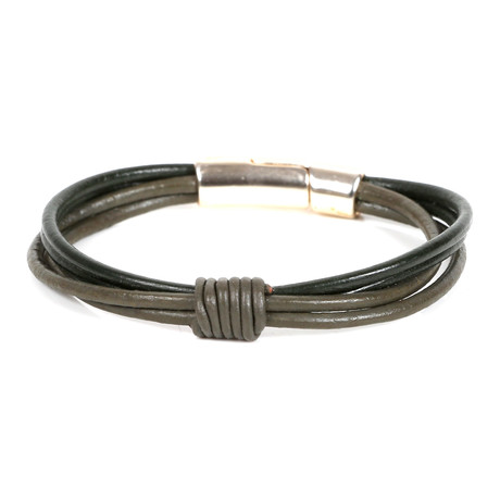 Emre Leather Bracelet // Green