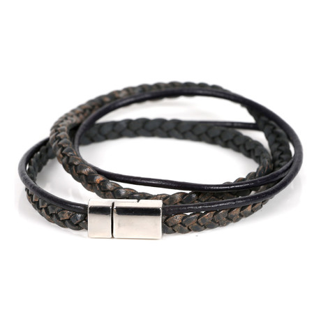Bartu Leather Bracelet // Brown + Navy