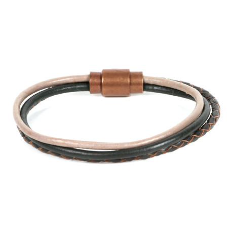 Azra Leather Bracelet // Beige