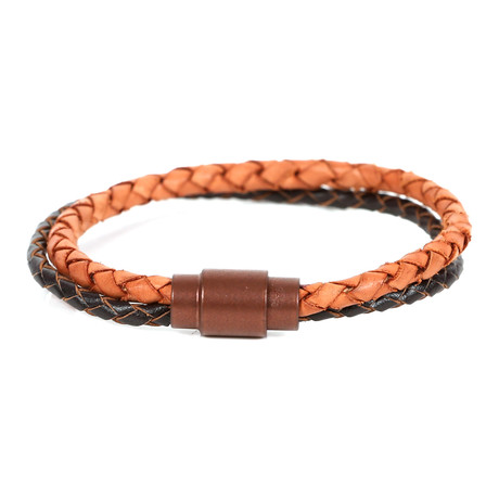 Riza Leather Bracelet // Camel