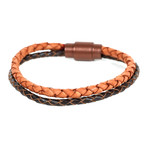 Riza Leather Bracelet // Camel
