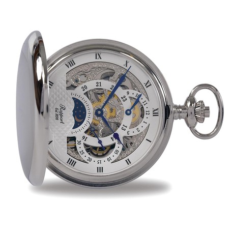 Rapport Double Hunter Moonphase Manual Wind Pocket Watch // PW41