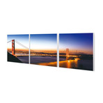 Amber Lights Golden Gate (20"W x 20"H x 0.5"D)