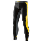 DNAmic Compression Long Tights // Black + Citron (XS)