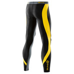 DNAmic Compression Long Tights // Black + Citron (XS)