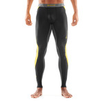 DNAmic Compression Long Tights // Black + Citron (XS)