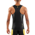 DNAmic Compression Sleeveless Shirt // Black + Citron (XS)