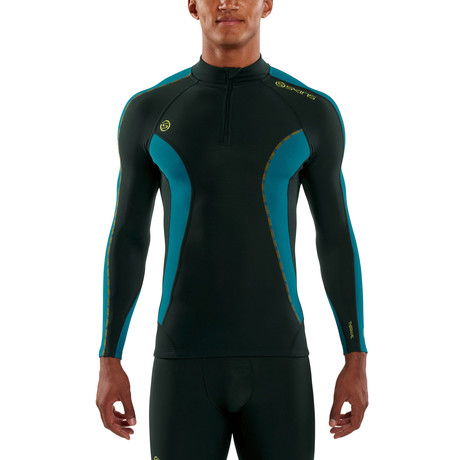 DNAmic Thermal Compression Baselayer Zipper Mock Neck // Alpine (Small)