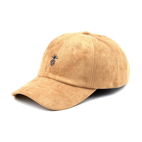 Pineapple Suede Dad Hat // Camel