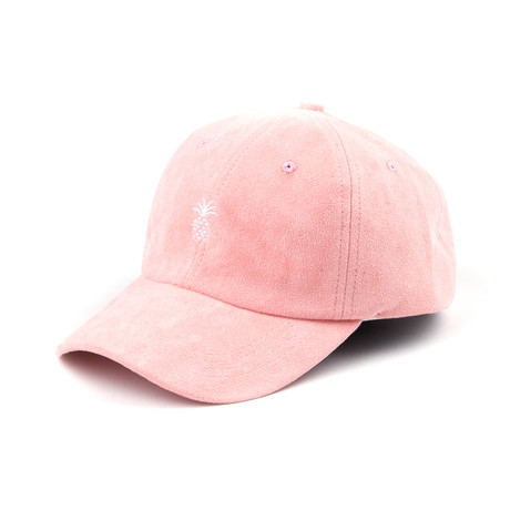 Pineapple Suede Dad Hat // Pink