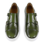 Caballero // Bosque Double Monkstrap Sneaker // Green (US: 12)