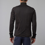 Apex Ii Ribbed Collar Jacket // Black + Stealth Black (Small)