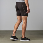 Apex Light Compression Short // Black + Gun Metal (Small 30")