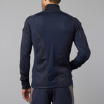 Apex Ii Ribbed Collar Jacket // Navy + Stealth Navy (Small)