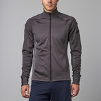 Apex Ii Ribbed Collar Jacket // Gun Metal + Stealth Gun Metal (Small)