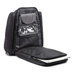 Icon Exapnadable Backpack // Black + Stealth Black