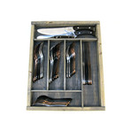 Wood Silverware Storage Tray // Large