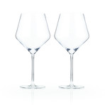 Raye Collection // Crystal Burgundy Glass // Set of 4