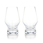 Raye Footed Crystal Scotch Glasses