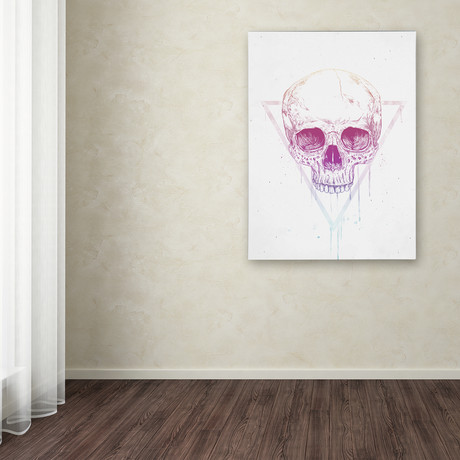 Skull In Triangle // Canvas (14"W x 19"H x 2"D)