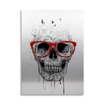 Skull With Red Glasses // Aluminum