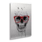 Skull With Red Glasses // Aluminum