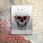 Skull With Red Glasses // Aluminum